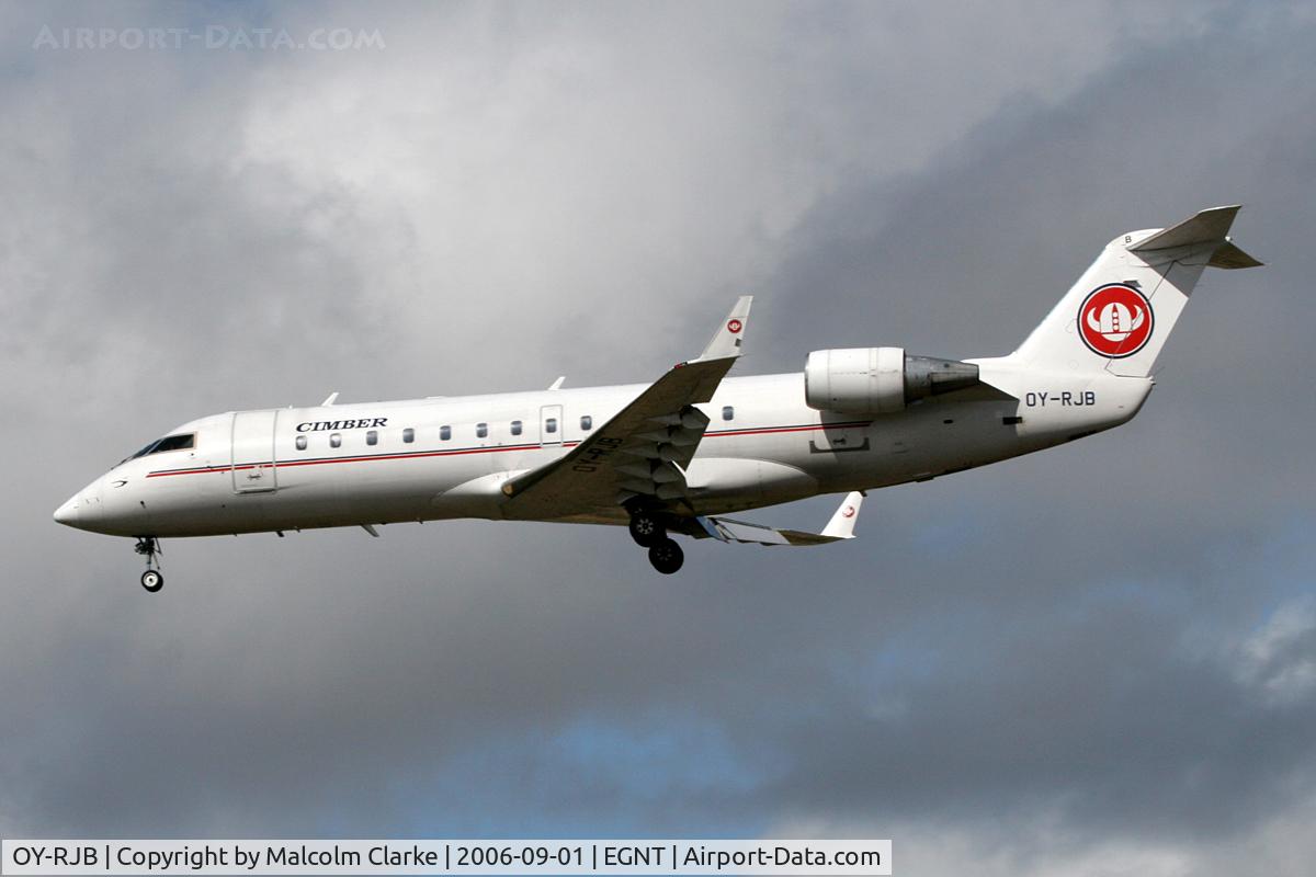 OY-RJB, 2000 Canadair CRJ-200LR (CL-600-2B19) C/N 7419, Canadair CL-600-2B19 Regional Jet, Newcastle Airport, September 2006.