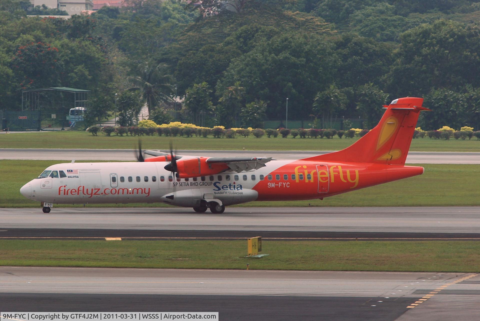 9M-FYC, 2008 ATR 72-212A C/N 821, 9M-FYC at Singapore, Changi 31.3.11