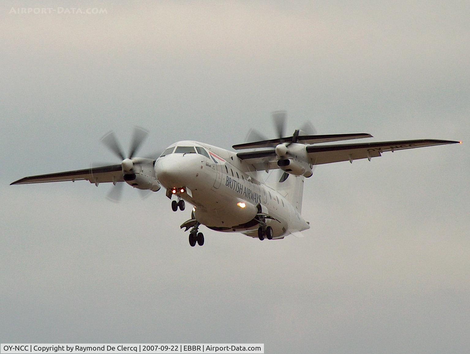 OY-NCC, 1997 Dornier 328-100 C/N 3083, Landing at Brussels.