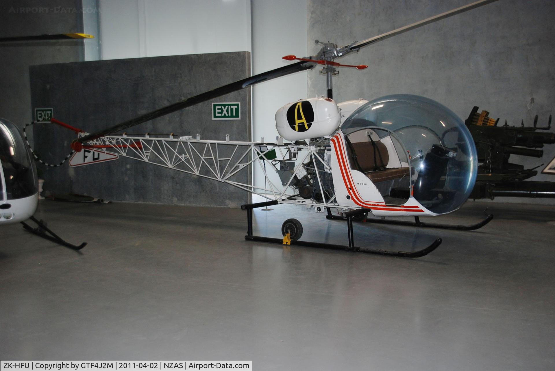 ZK-HFU, Bell 47G-3B2A Soloy C/N 6863, ZK-HFU at the Ashburton Museum 2.4.11
