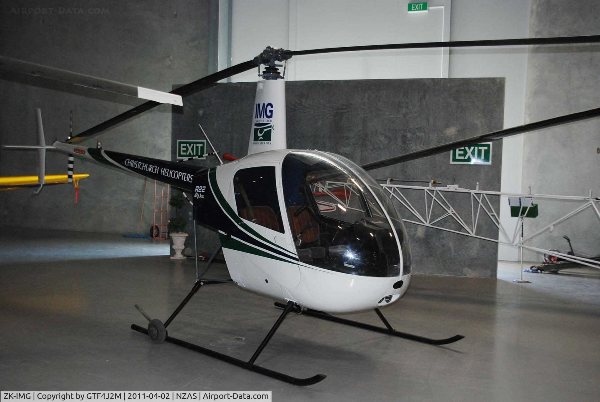 ZK-IMG, Robinson R-22 Alpha C/N 0455, ZK-IMG at the Ashburton Museum 2.4.11