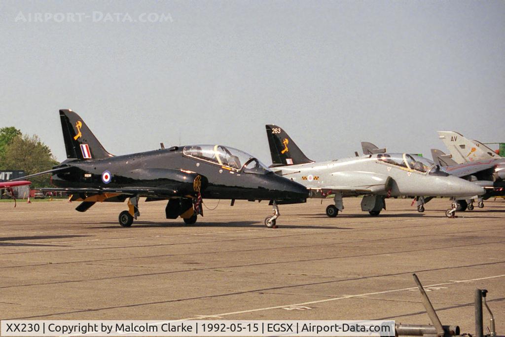 XX230, Hawker Siddeley Hawk T.1 C/N 066/312066, Hawker Siddeley Hawk T.1 at North Weald May 15th 1992.