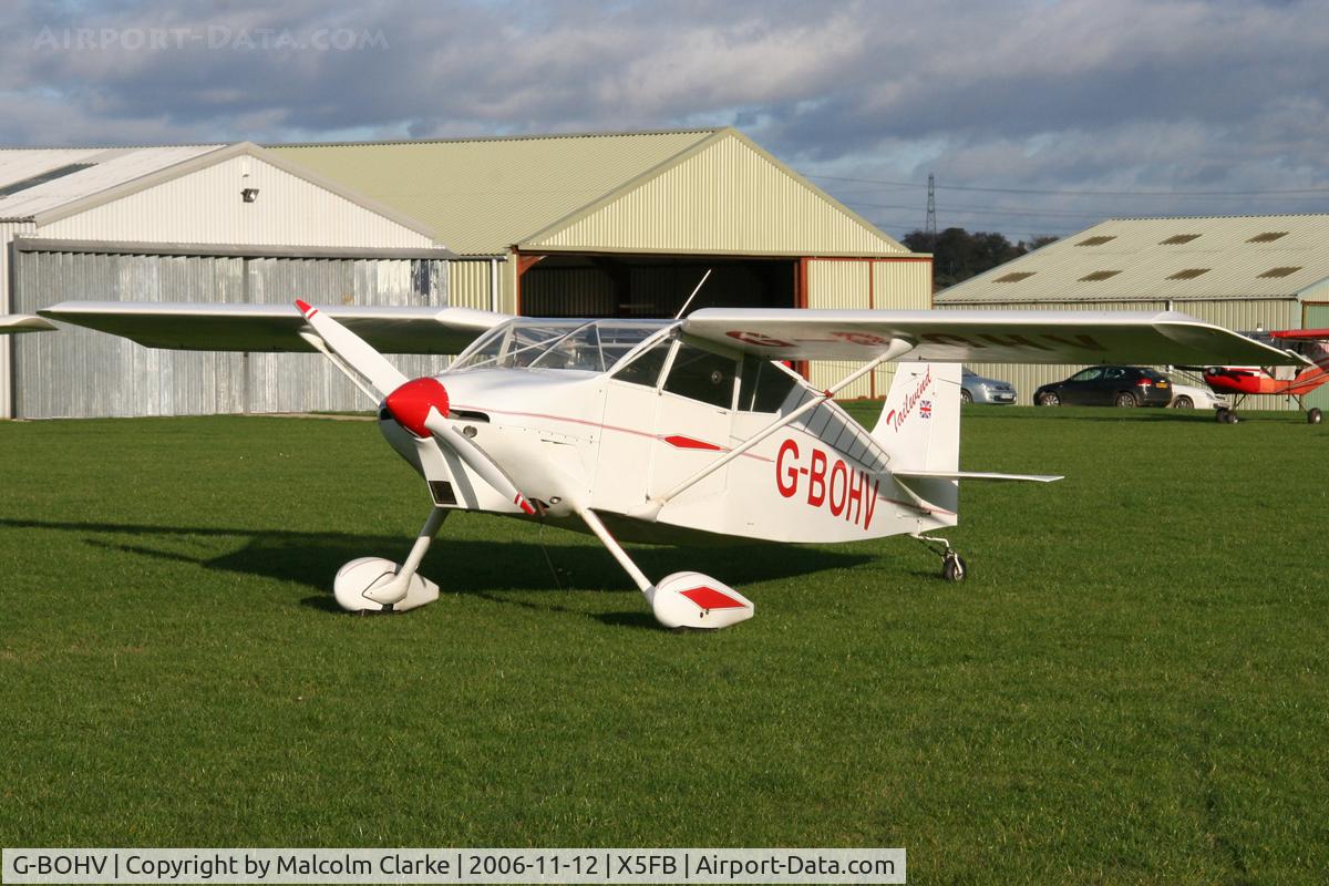 G-BOHV, 1990 Wittman W-8 Tailwind C/N PFA 031-11151, Wittman W-8 Tailwind at Fishburn Airfield, November 2006.