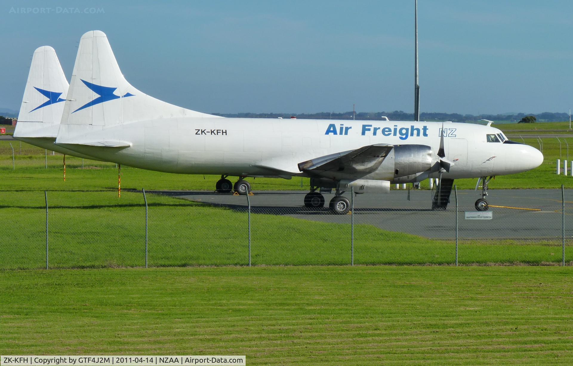 ZK-KFH, Convair 580(F) C/N 42, ZK-KFH at Auckland 14.4.11