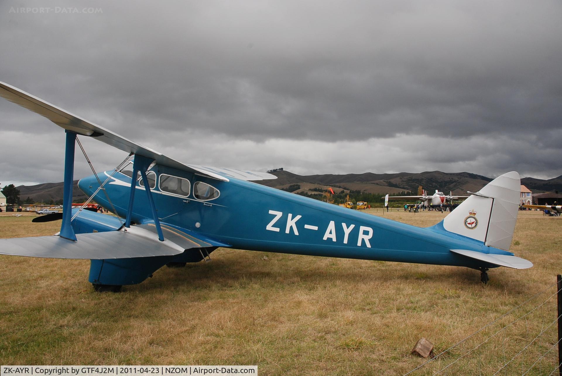 ZK-AYR, 1936 De Havilland DH-90A Dragonfly C/N 7508, ZK-AYR at Omaka Airshow 23.4.11