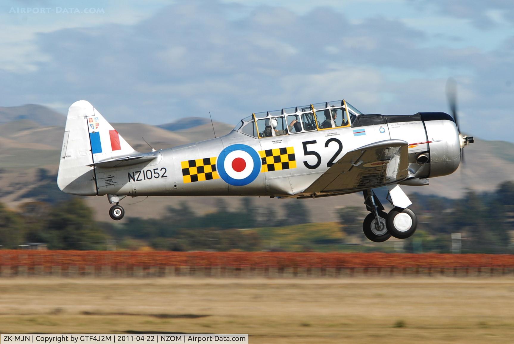 ZK-MJN, North American AT-6C Harvard IIA C/N 88-13909, ZK-MJN 'NZ1052' at Omaka Airshow 22.4.11