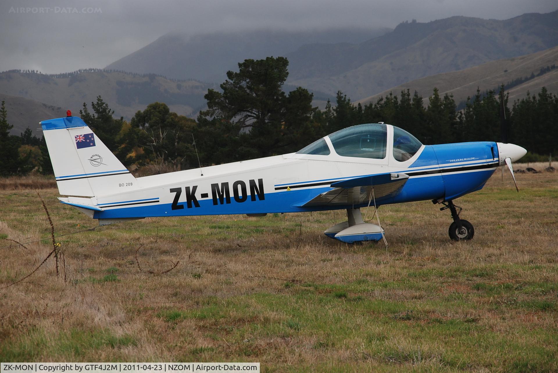 ZK-MON, Bolkow Bo-209 Monsun 150RV C/N 168, ZK-MON at Omaka Airshow 23.4.11