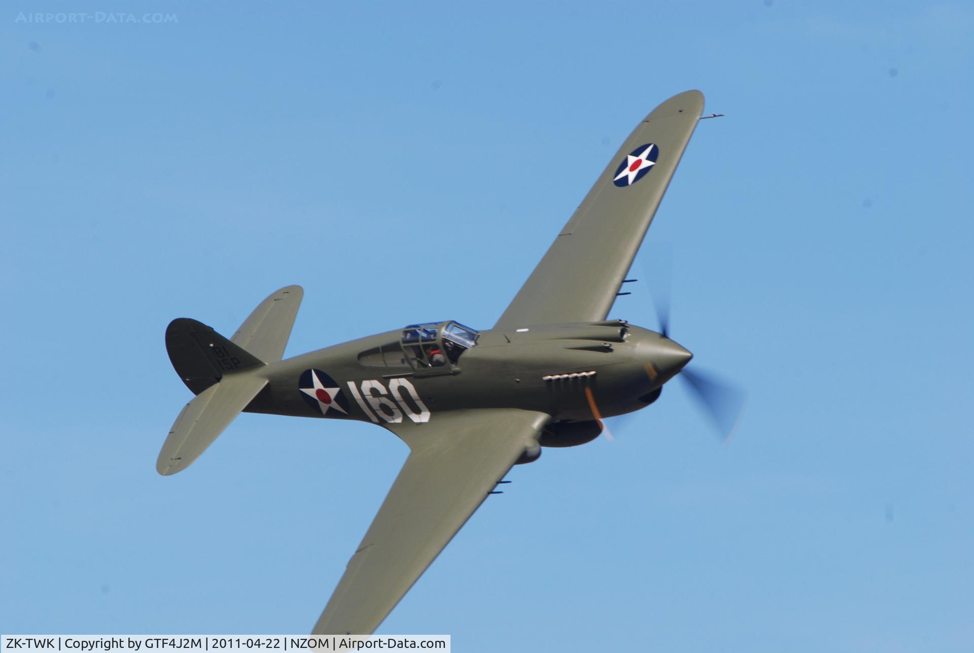 ZK-TWK, 1941 Curtiss P-40C C/N 14777, ZK-TWK at Omaka Airshow 22.4.11
