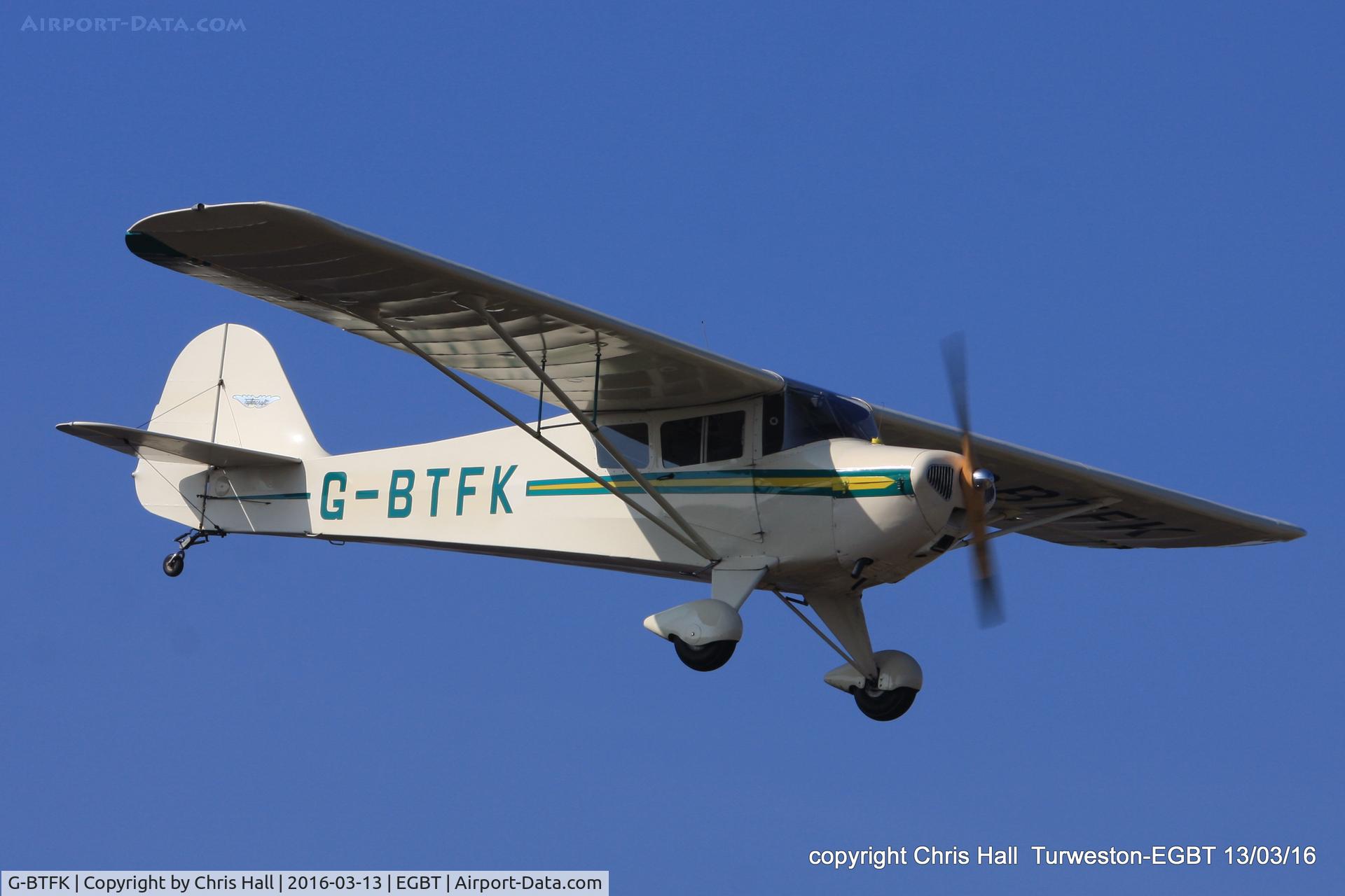 G-BTFK, 1947 Taylorcraft BC-12D Twosome C/N 10540, at the Vintage Aircraft Club spring rally