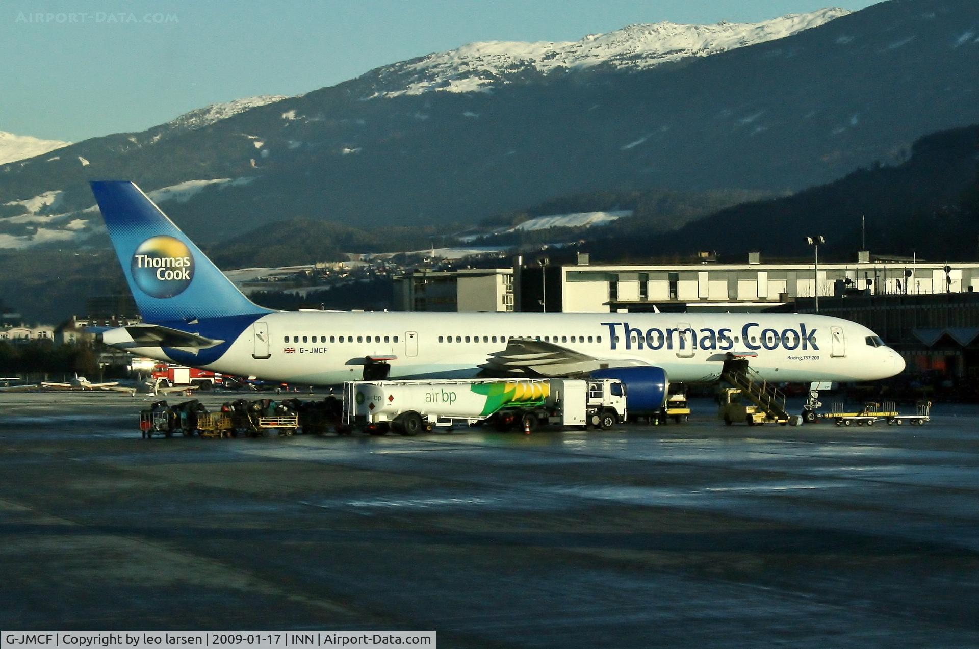G-JMCF, 1989 Boeing 757-28A C/N 24369, Innsbruck 17.1.09