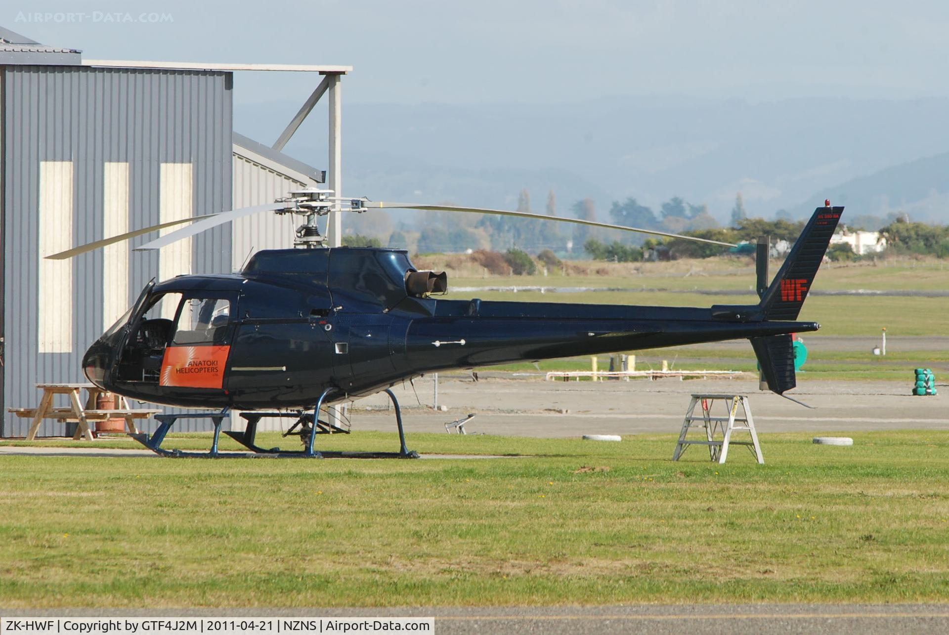 ZK-HWF, Bell 206B C/N 1240, ZK-HWF at Nelson 21.4.11