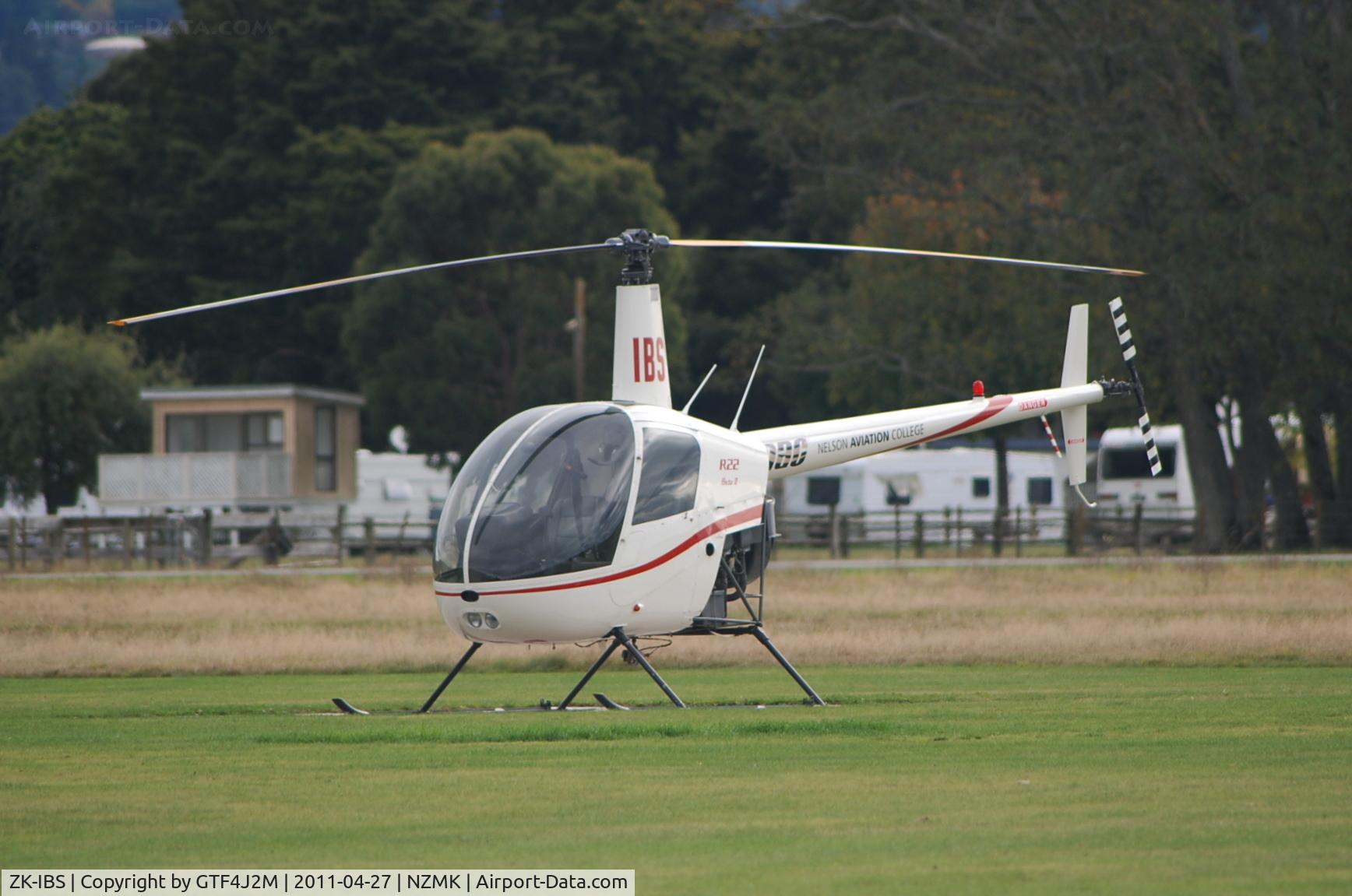ZK-IBS, Robinson R22 Beta II C/N 3766, ZK-IBS at Motueka 27.4.11