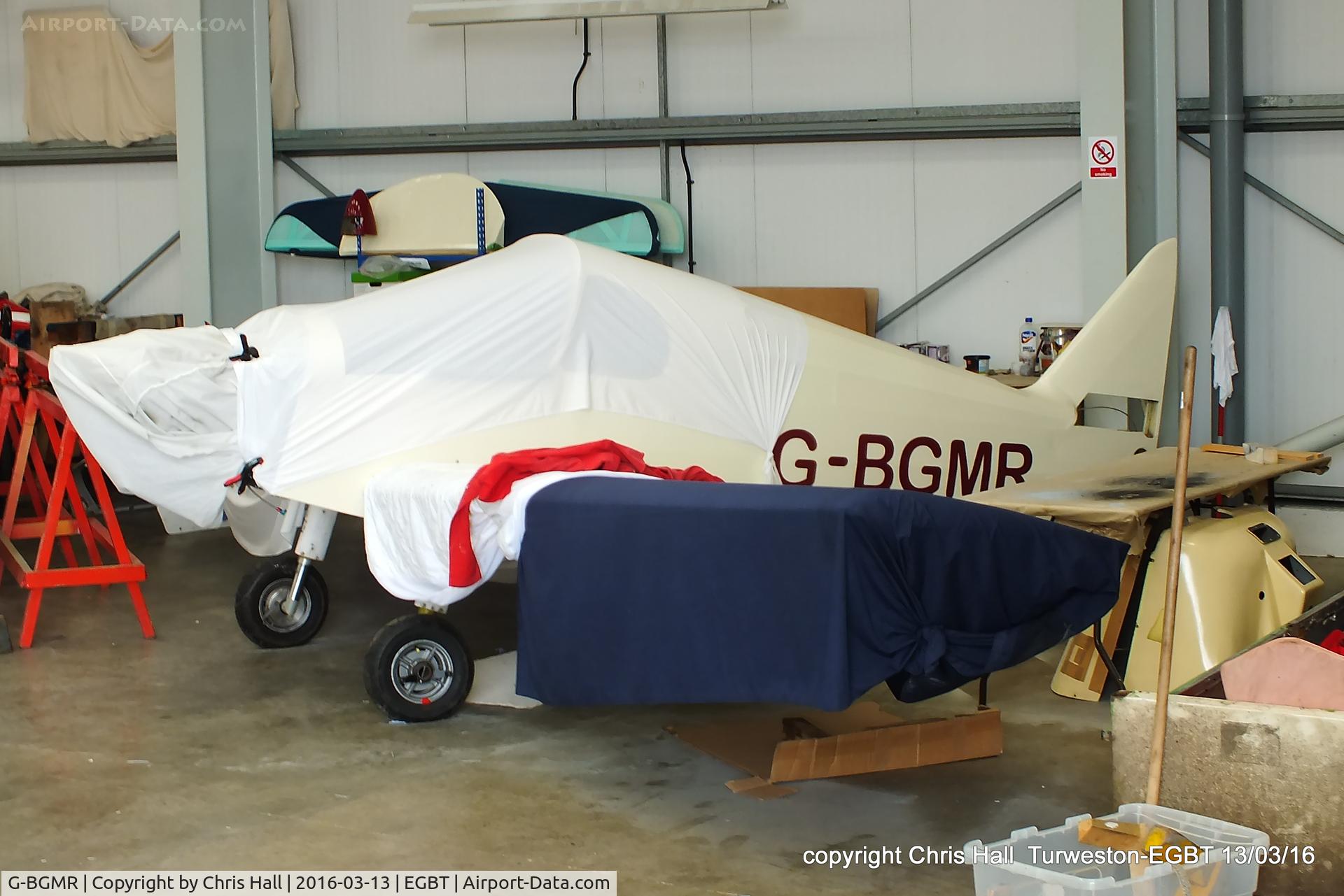 G-BGMR, 1981 Gardan GY-20 Minicab (Barritault JB-01 standard) C/N PFA 056-10153, under restoration at Turweston