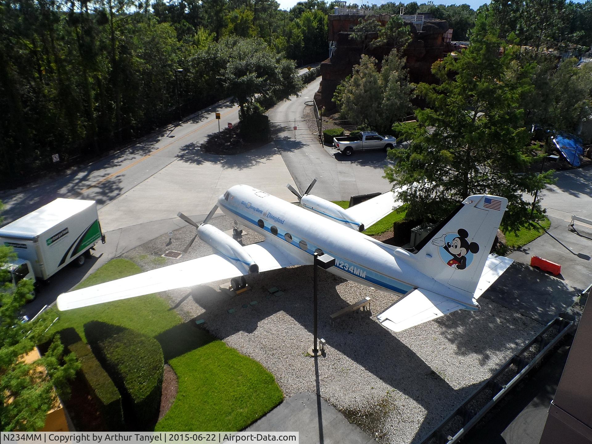 N234MM, 1963 Grumman G-159 Gulfstream 1 C/N 121, On display @ Disney Studios