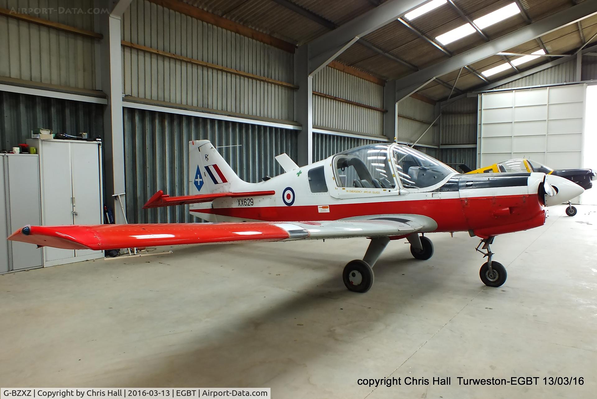 G-BZXZ, 1974 Scottish Aviation Bulldog T.1 C/N BH120/294, Turweston resident