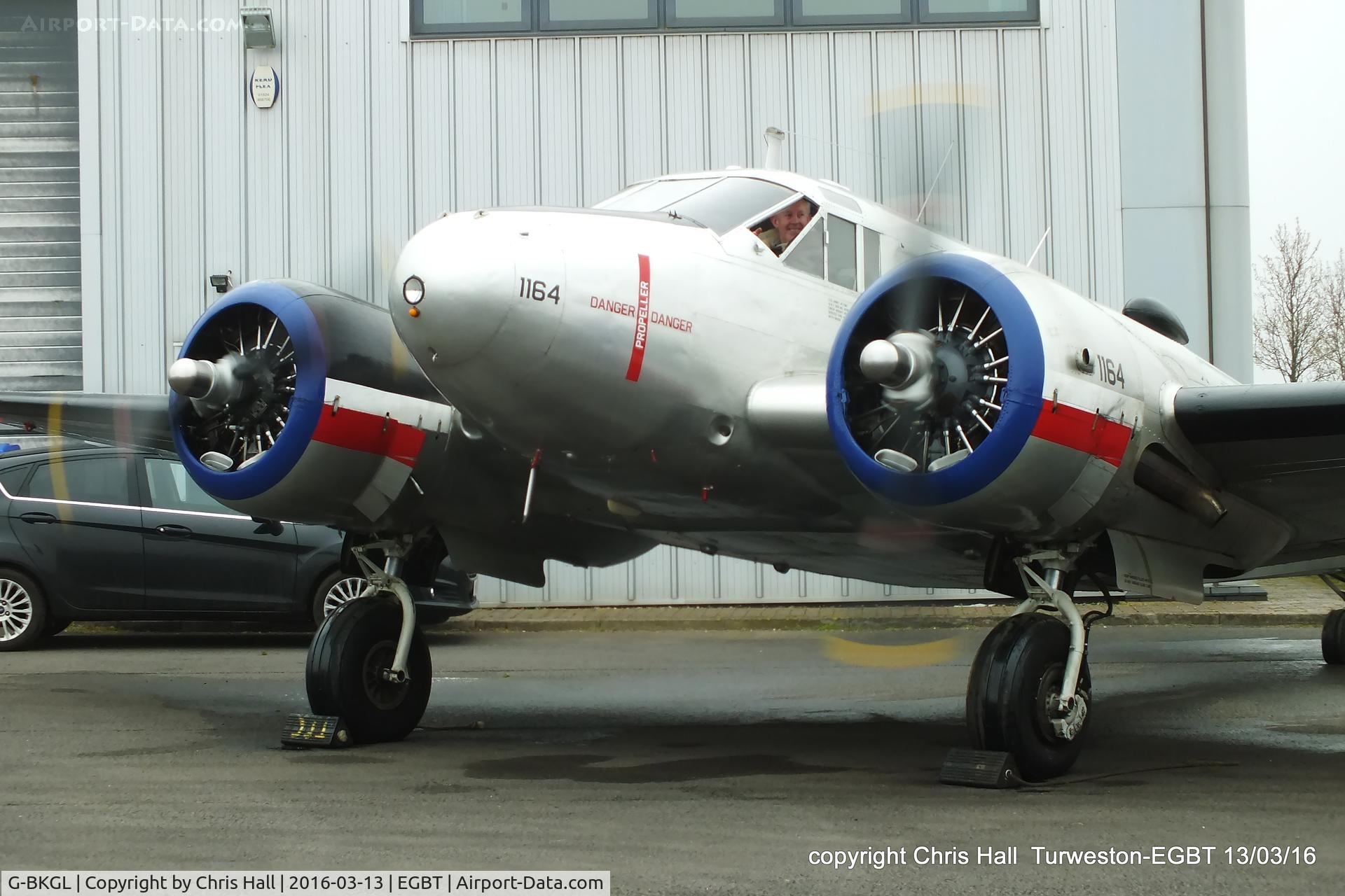 G-BKGL, 1952 Beech Expeditor 3TM C/N CA-164 (A-764), at the Vintage Aircraft Club spring rally
