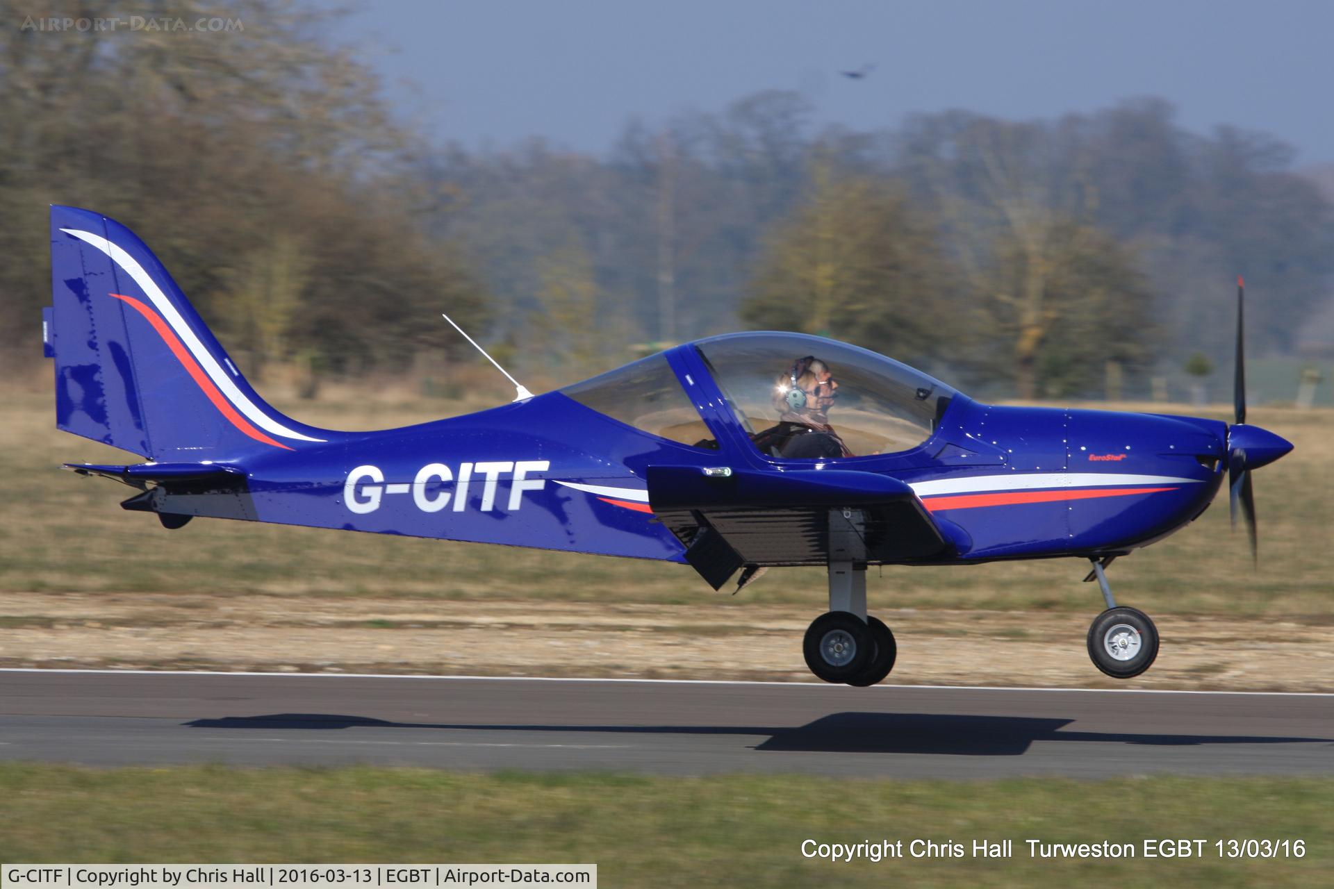 G-CITF, 2015 Evektor EV-97 Eurostar SL C/N 2015-4223, at the Vintage Aircraft Club spring rally