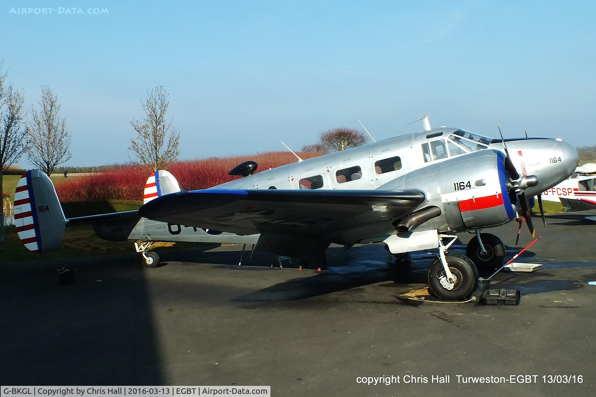 G-BKGL, 1952 Beech Expeditor 3TM C/N CA-164 (A-764), at the Vintage Aircraft Club spring rally
