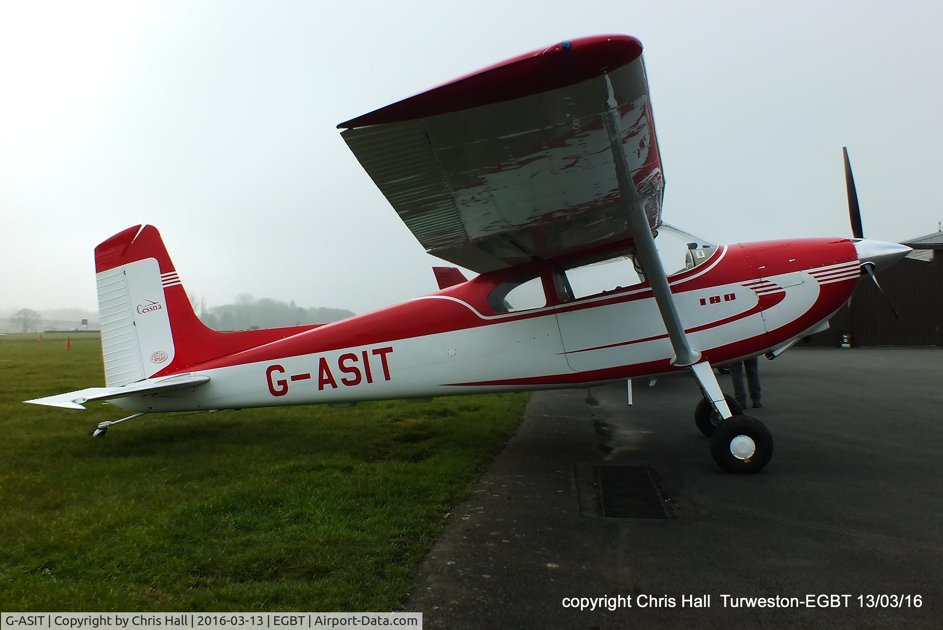 G-ASIT, 1956 Cessna 180 C/N 32567, at the Vintage Aircraft Club spring rally