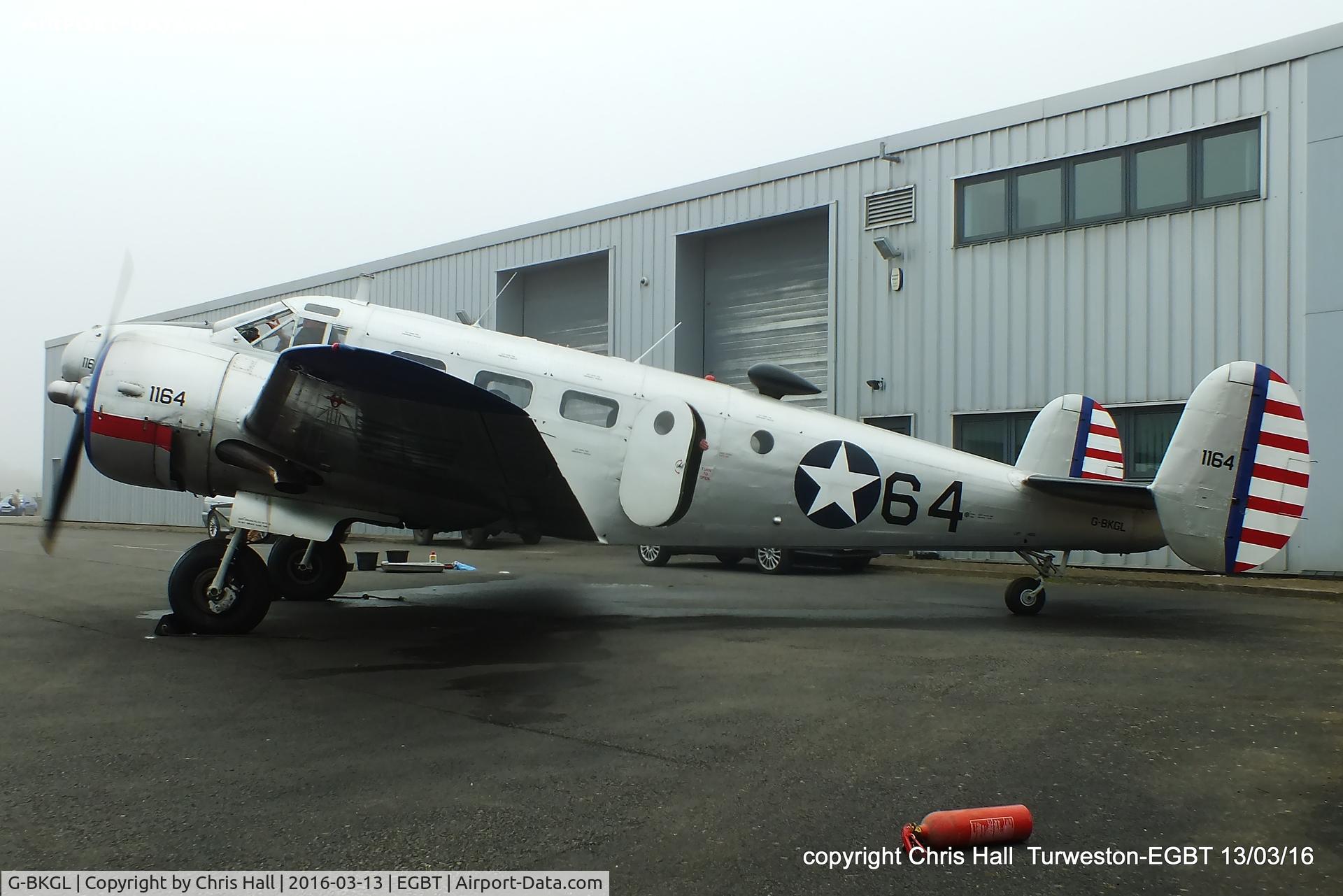 G-BKGL, 1952 Beech Expeditor 3TM C/N CA-164 (A-764), at the Vintage Aircraft Club spring rally