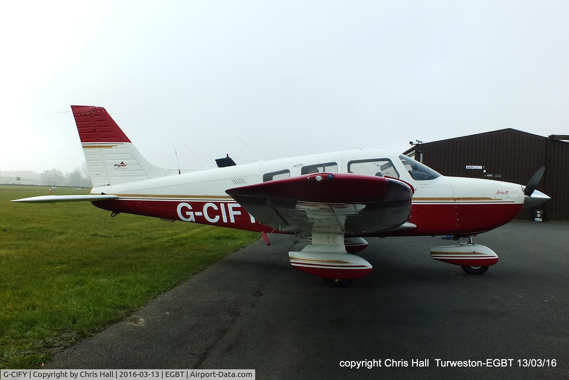G-CIFY, 1995 Piper PA-28-181 Cherokee Archer III C/N 2843010, at the Vintage Aircraft Club spring rally