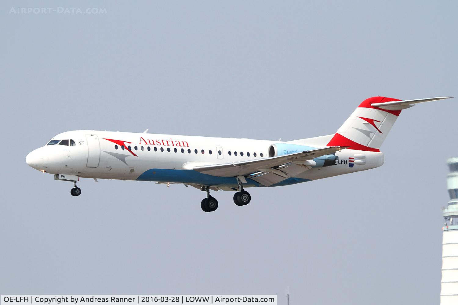 OE-LFH, 1995 Fokker 70 (F-28-0070) C/N 11554, Austrian Airlines Fokker 70