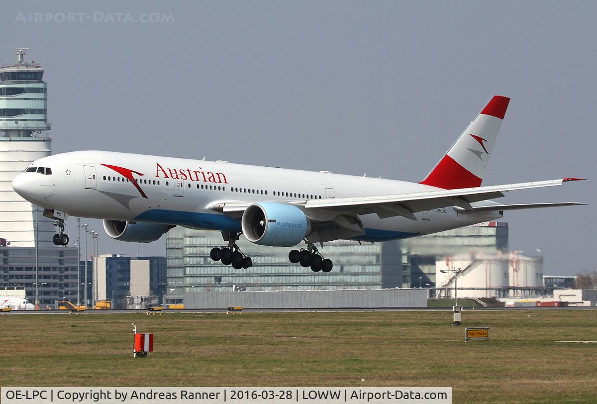 OE-LPC, 2002 Boeing 777-2Z9/ER C/N 29313, Austrian Airlines Boeing 777
