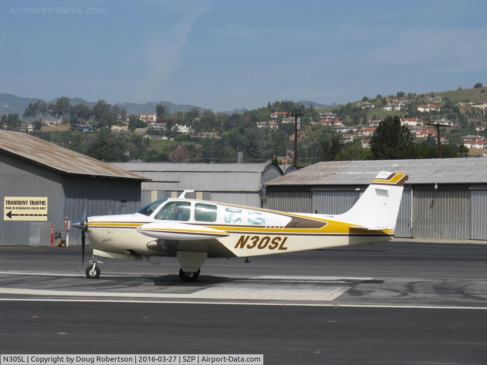N30SL, 1972 Beech A36 Bonanza 36 C/N E-338, 1972 Beech A36 BONANZA, Continental IO-520 285 Hp, takeoff roll Rwy 22
