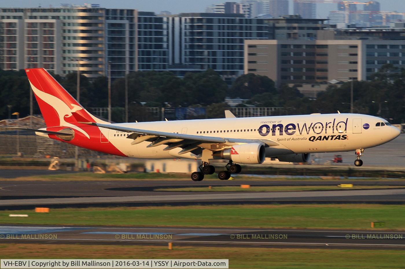 VH-EBV, 2012 Airbus A330-202 C/N 1365, finals to 16L