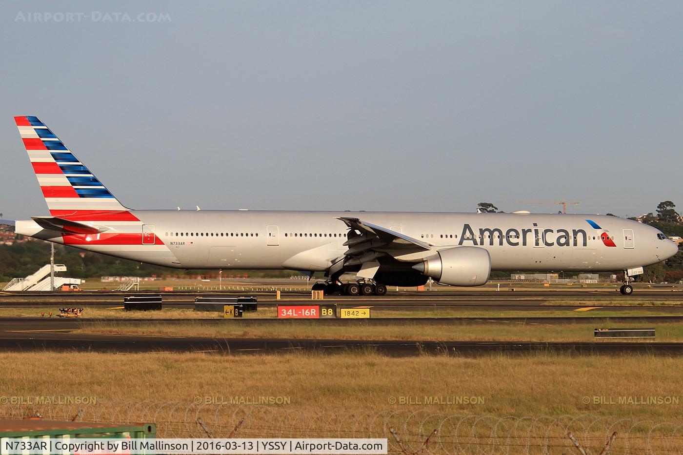 N733AR, 2015 Boeing 777-323/ER C/N 33524, taxiing from 34L