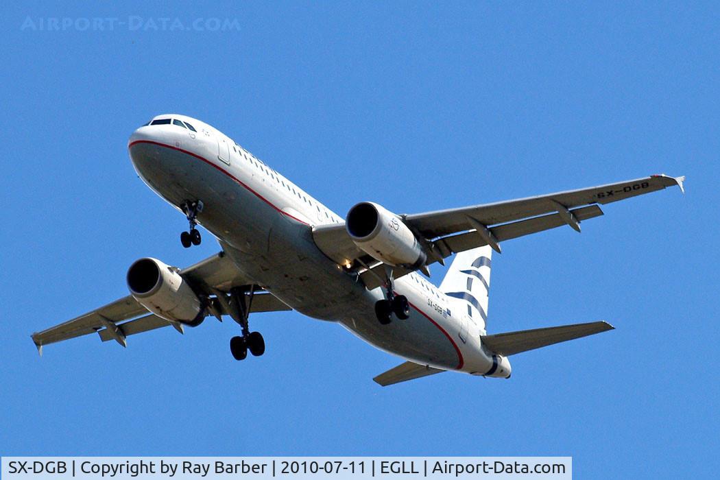 SX-DGB, 2009 Airbus A320-232 C/N 4165, Airbus A320-232 [4165] (Aegean Airlines) Home~G 11/07/2010. On approach 27R.