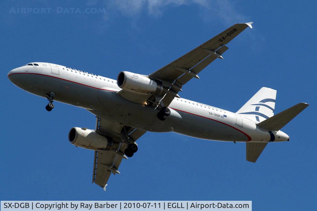 SX-DGB, 2009 Airbus A320-232 C/N 4165, Airbus A320-232 [4165] (Aegean Airlines) Home~G 11/07/2010. On approach 27R.