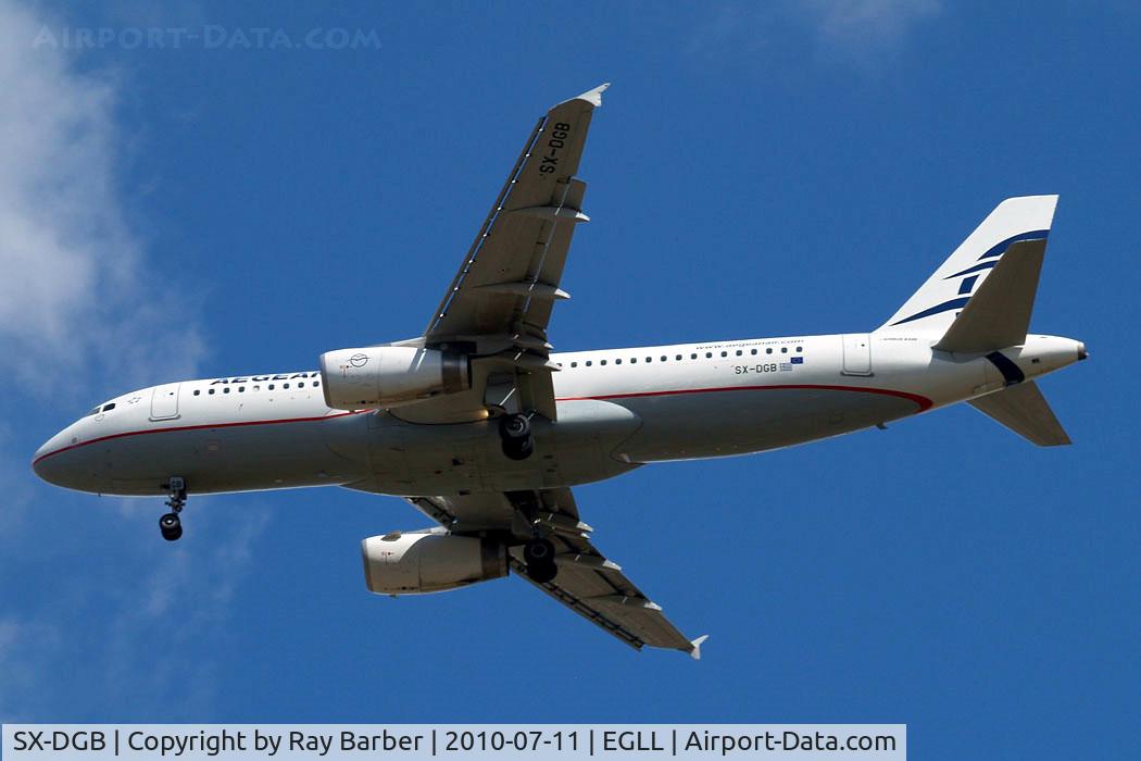SX-DGB, 2009 Airbus A320-232 C/N 4165, Airbus A320-232 [4165] (Aegean Airlines) Home~G 11/07/2010. On approach 27R.