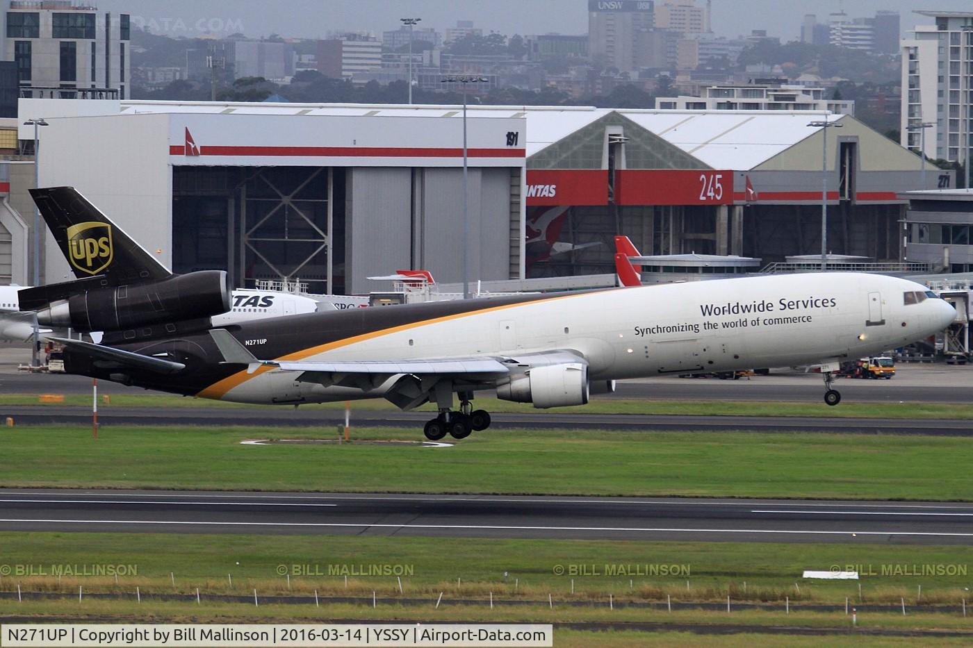 N271UP, 1993 McDonnell Douglas MD-11F C/N 48572, ready for 16R