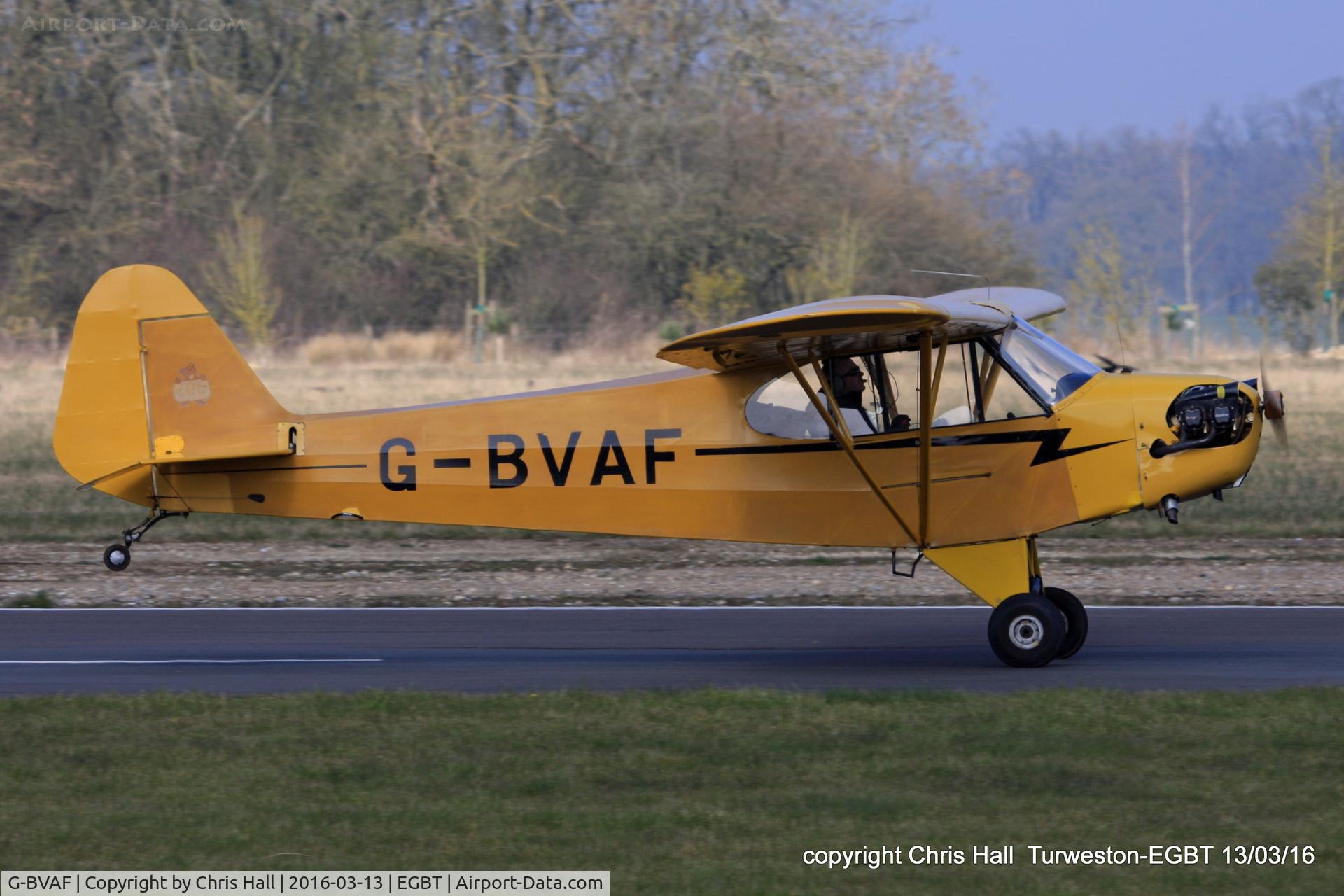 G-BVAF, 1940 Piper J3C-65 Cub Cub C/N 4645, at the Vintage Aircraft Club spring rally