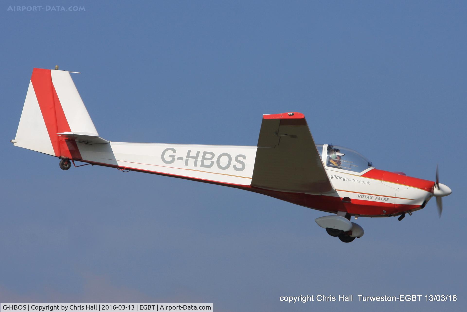 G-HBOS, 1994 Scheibe SF-25C Falke C/N 44574, at the Vintage Aircraft Club spring rally