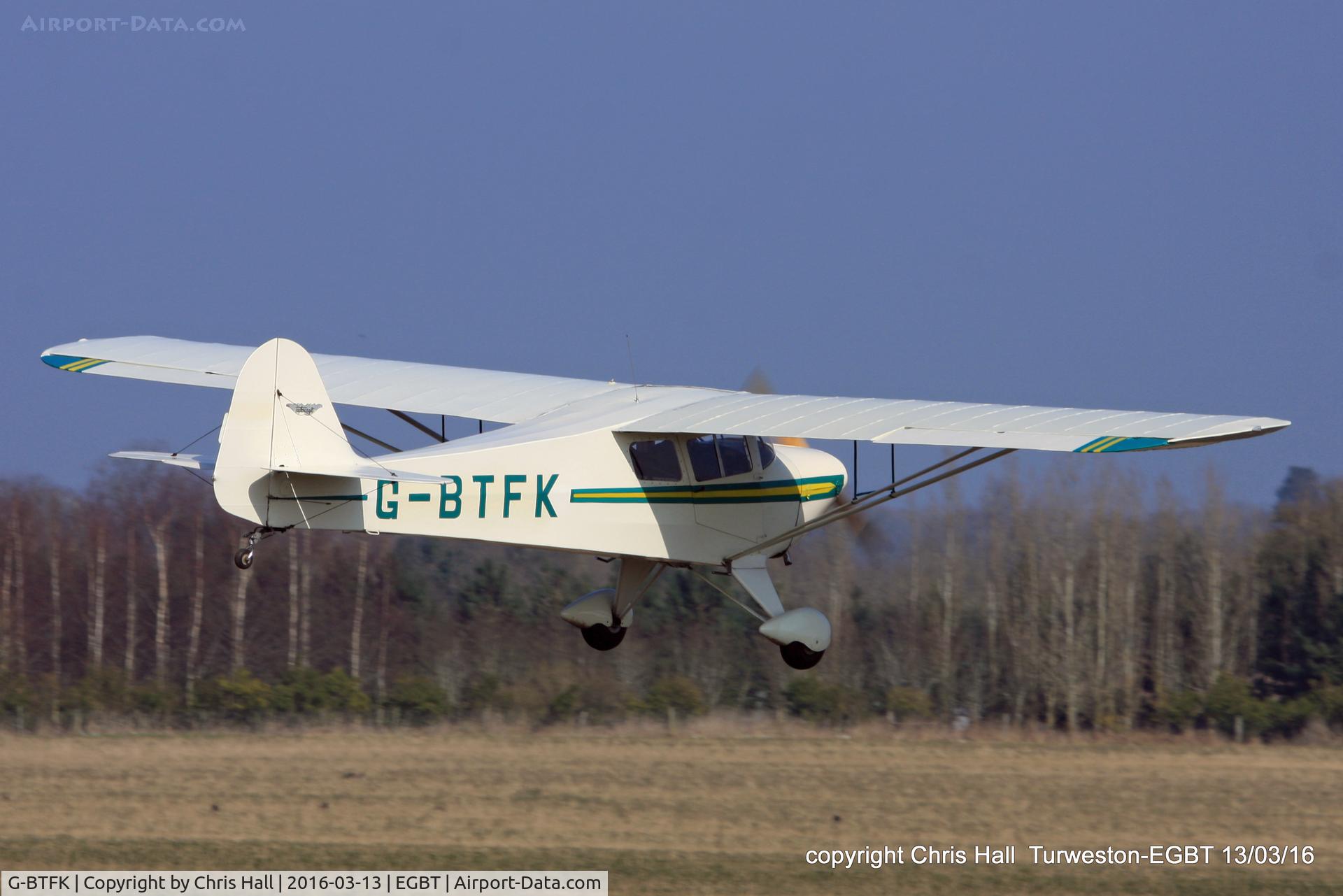 G-BTFK, 1947 Taylorcraft BC-12D Twosome C/N 10540, at the Vintage Aircraft Club spring rally