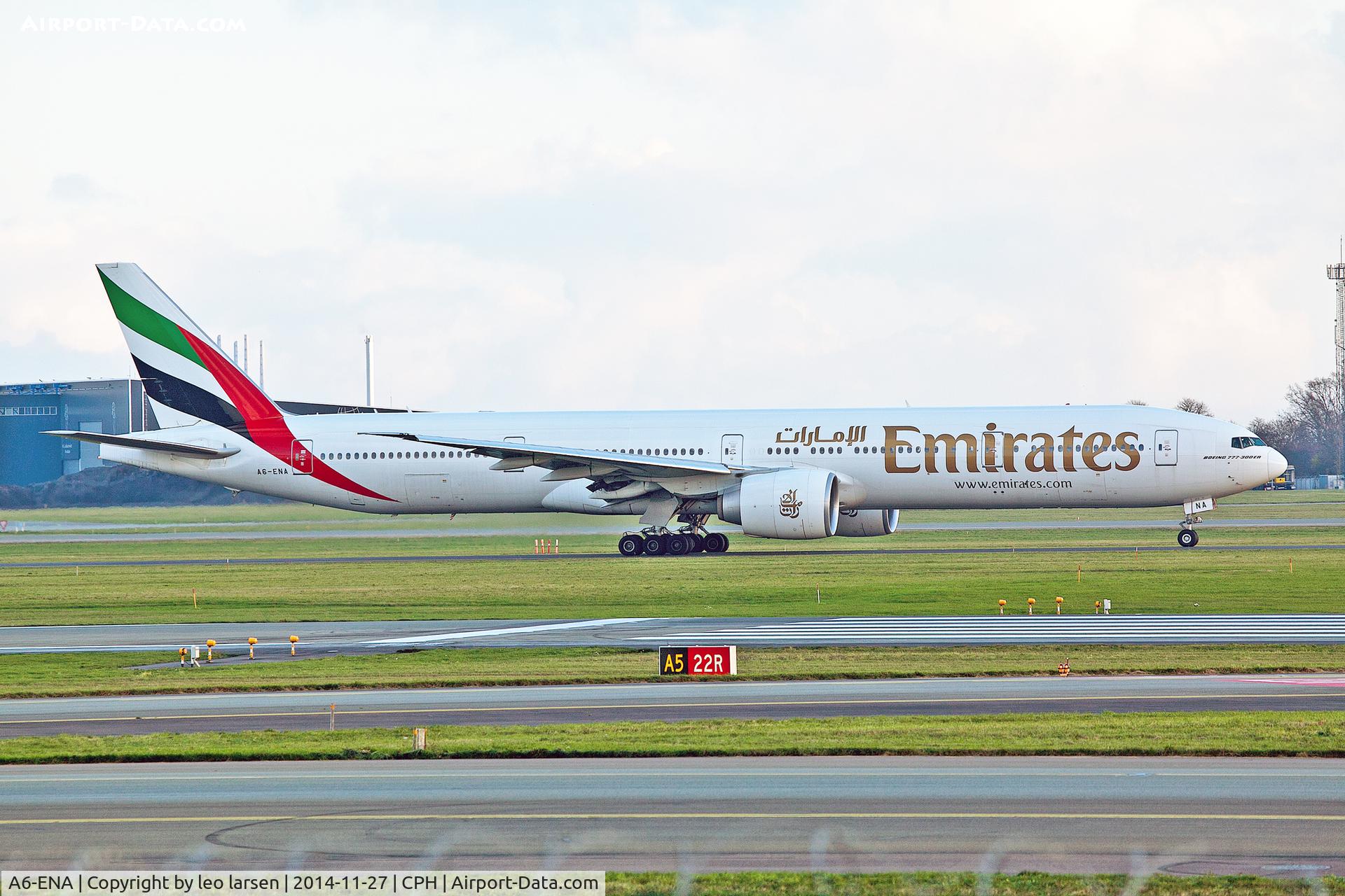 A6-ENA, 2012 Boeing 777-31H/ER C/N 41082, Copenhagen 27.11.14