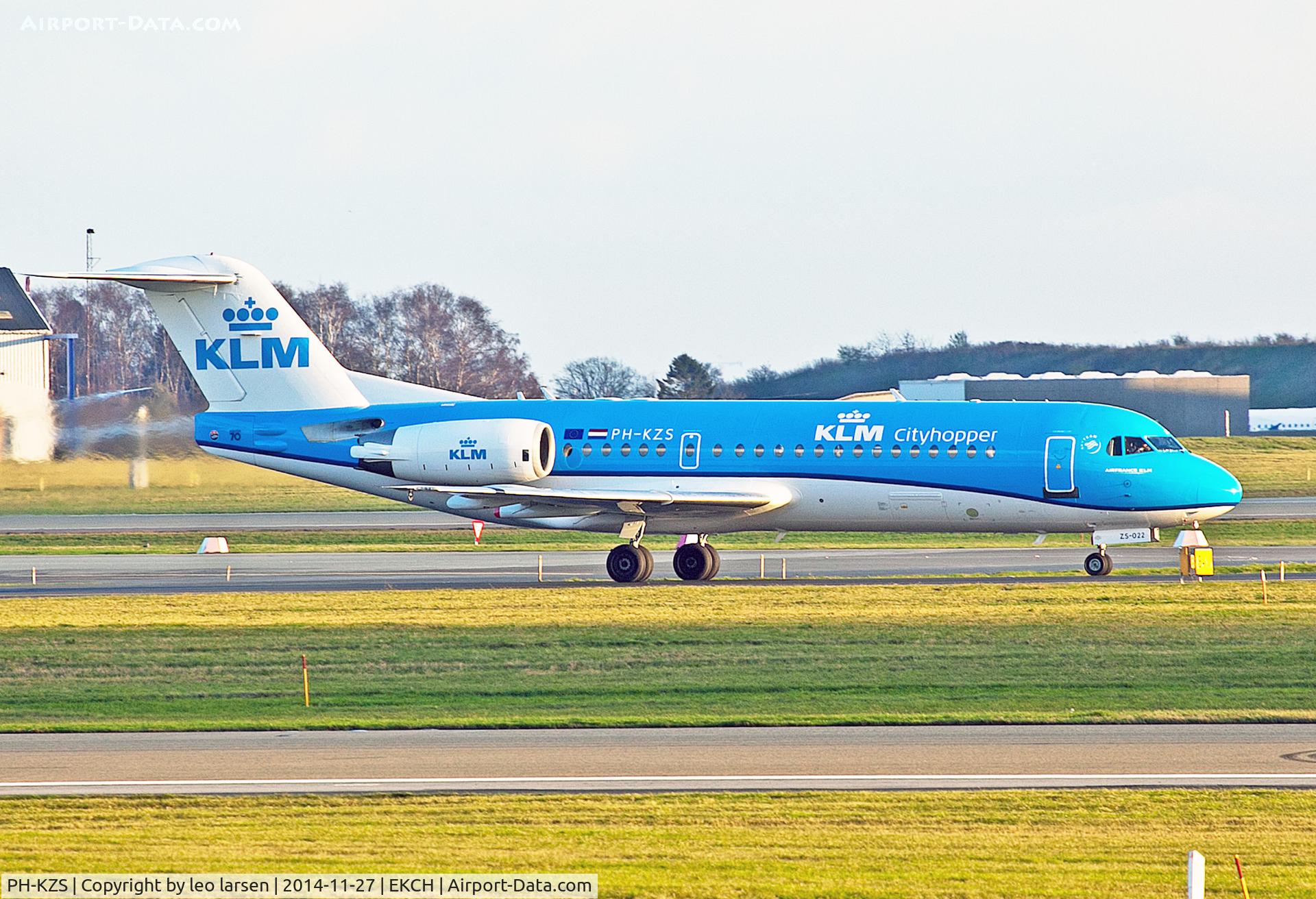 PH-KZS, 1995 Fokker F70 (F-28-0070) C/N 11540, Copenhagen 27.11.14