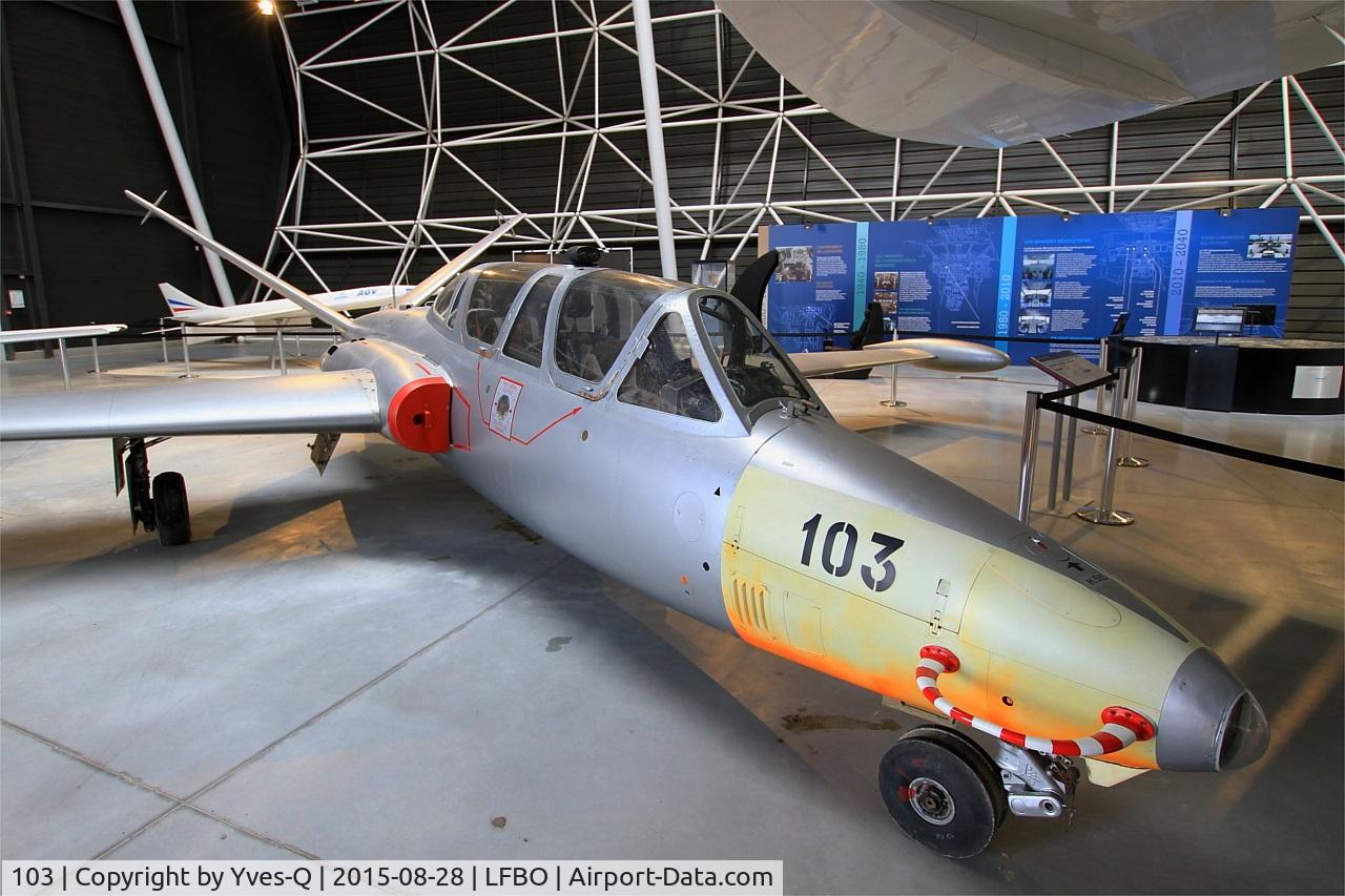 103, Fouga CM-170R Magister C/N 103, Fouga CM-170R Magister, preserved at Aeroscopia museum, Toulouse-Blagnac