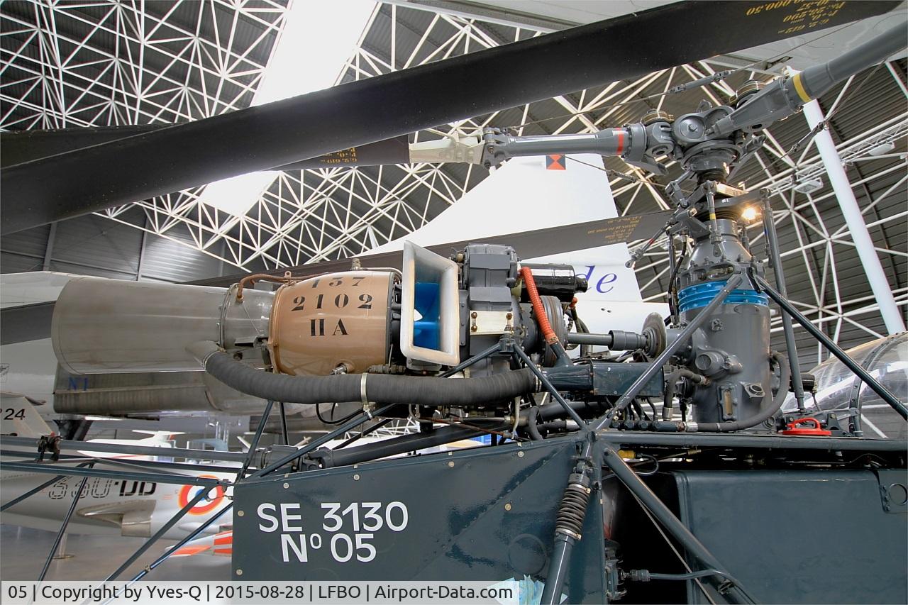 05, 1955 SNCASE SE-3130 Alouette II Marine C/N 05, SNCASE SE-3130 Alouette II Marine, Close view of engine, Preserved at Aeroscopia Museum, Toulouse-Blagnac