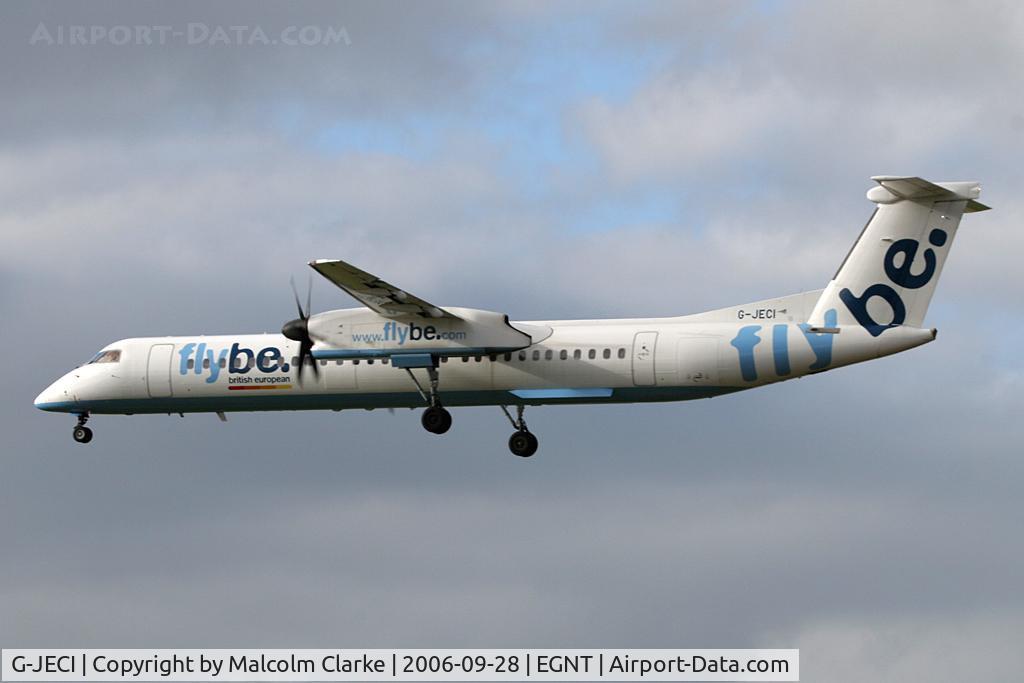 G-JECI, 2005 De Havilland Canada DHC-8-402Q Dash 8 C/N 4105, De Havilland Canada DHC-8-402Q, Newcastle Airport, September 2006.