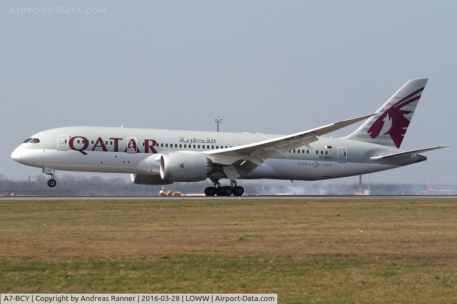A7-BCY, 2015 Boeing 787-8 Dreamliner C/N 38343, Qatar Airways Boeing 787
