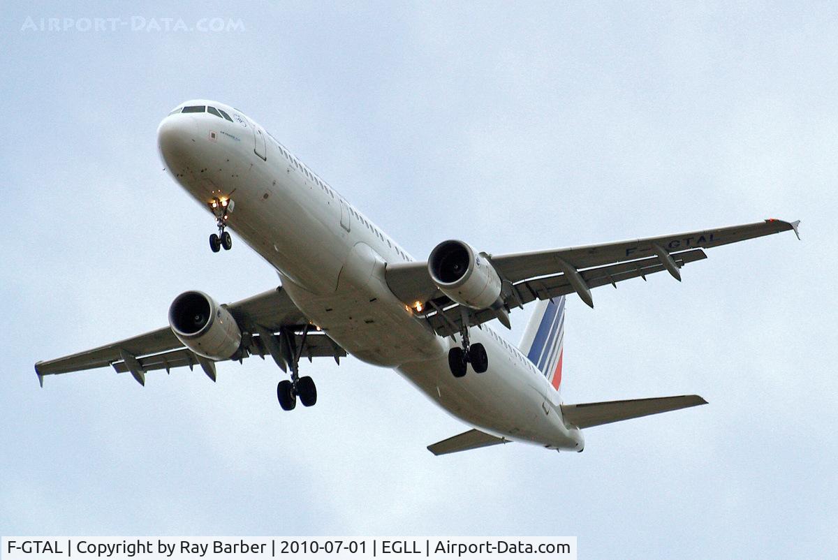 F-GTAL, 2002 Airbus A321-211 C/N 1691, Airbus A321-211 [1691] (Air France) Home~G 01/07/2010. On approach 27R.