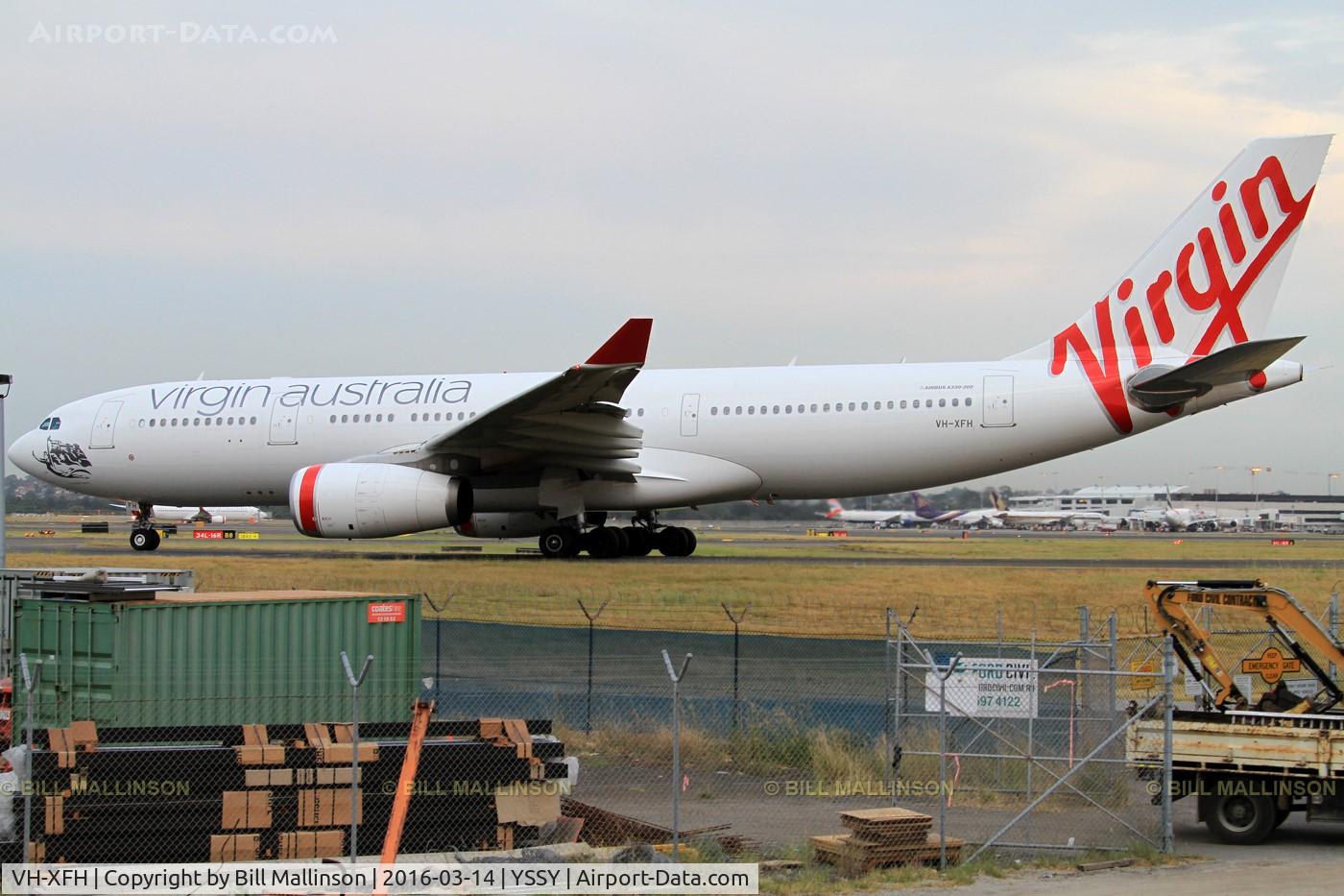 VH-XFH, 2013 Airbus A330-243 C/N 1452, taxiing to 34R
