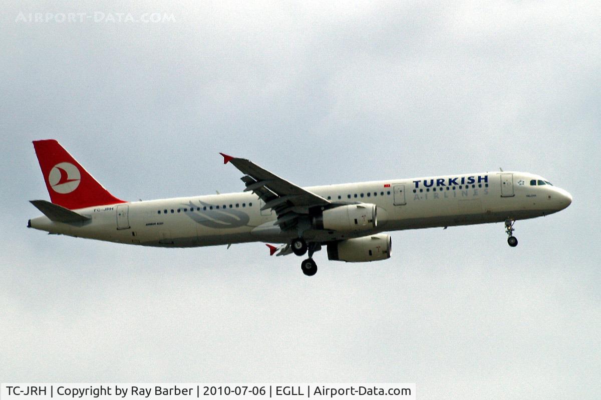TC-JRH, 2008 Airbus A321-231 C/N 3350, Airbus A321-231 [3350] (THY Turkish Airlines) Home~G 06/07/2010. On approach 27L.