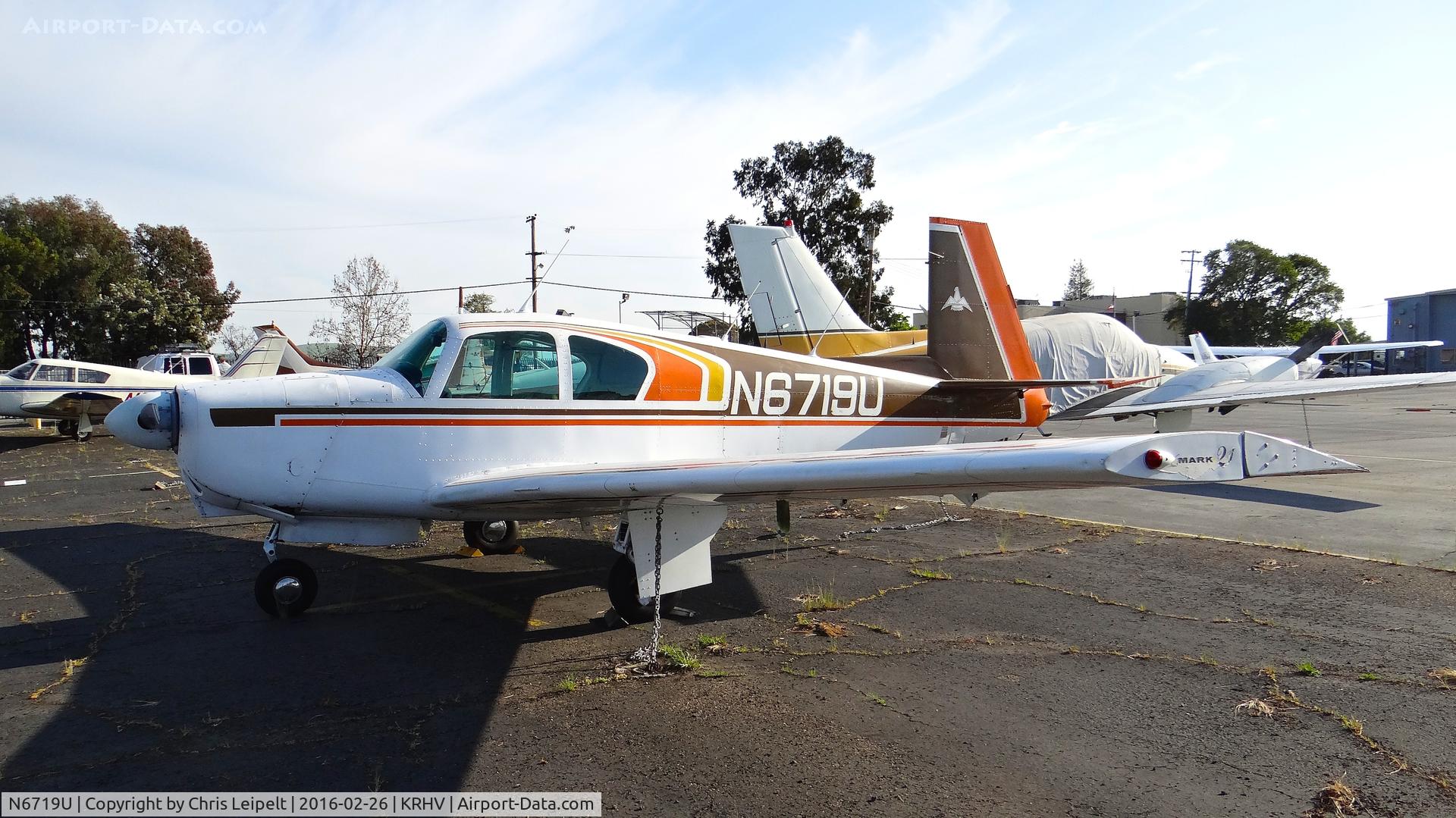 N6719U, 1963 Mooney M20C Ranger C/N 2451, Locally-based 1963 Mooney M20C parked on the ramp at Reid Hillview Airport, San Jose, CA.