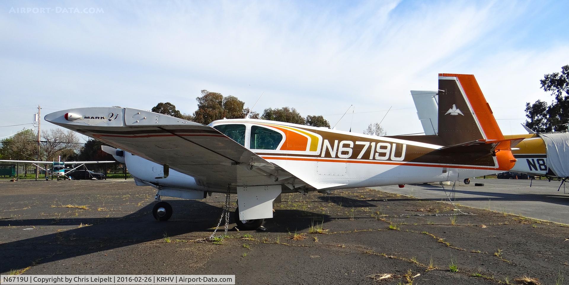 N6719U, 1963 Mooney M20C Ranger C/N 2451, Locally-based 1963 Mooney M20C parked on the ramp at Reid Hillview Airport, San Jose, CA.