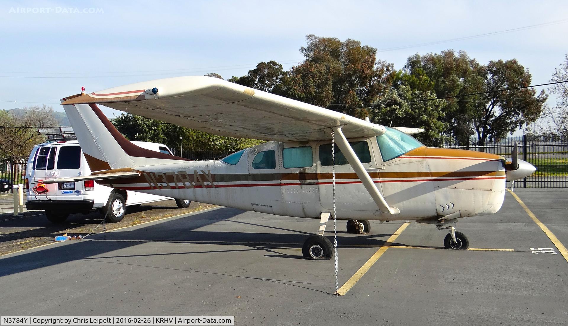N3784Y, 1963 Cessna 210D Centurion C/N 21058284, Locally-based 1963 Cessna 210D looking in miserable condition at Reid Hillview Airport, San Jose, CA.