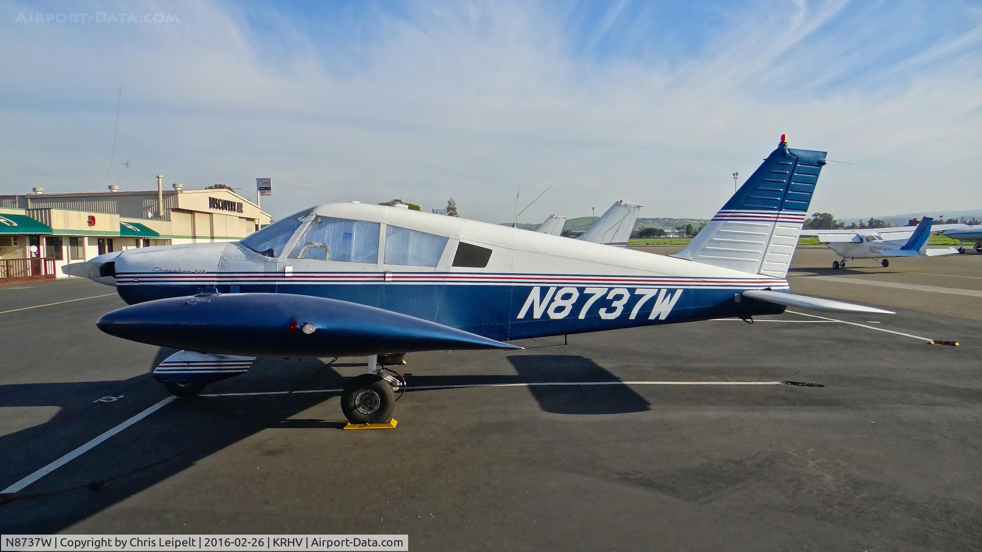 N8737W, 1964 Piper PA-28-235 C/N 28-10277, Locally-based 1964 Piper PA-28-235 parked on the Nice Air ramp at Reid Hillview Airport, San Jose, CA.